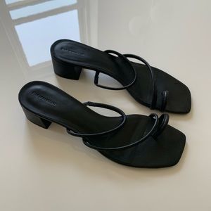 Reformation Black Strappy Sandal